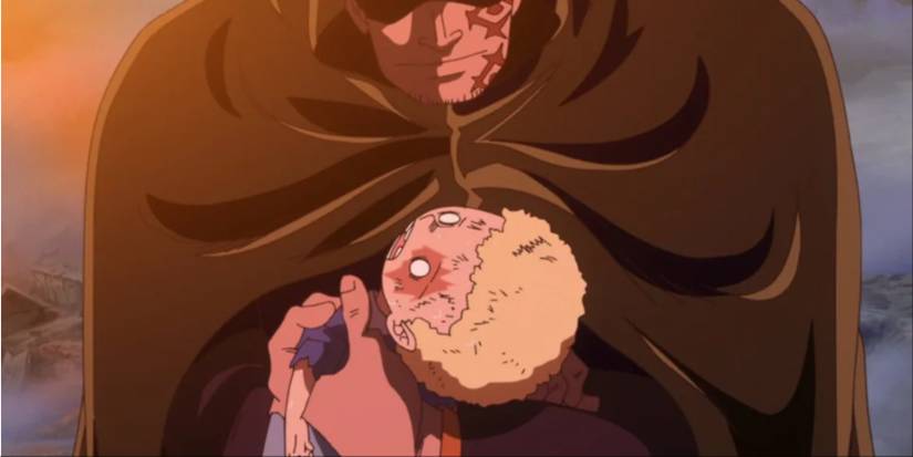 Dragon saving young Sabo's life in One Piece 