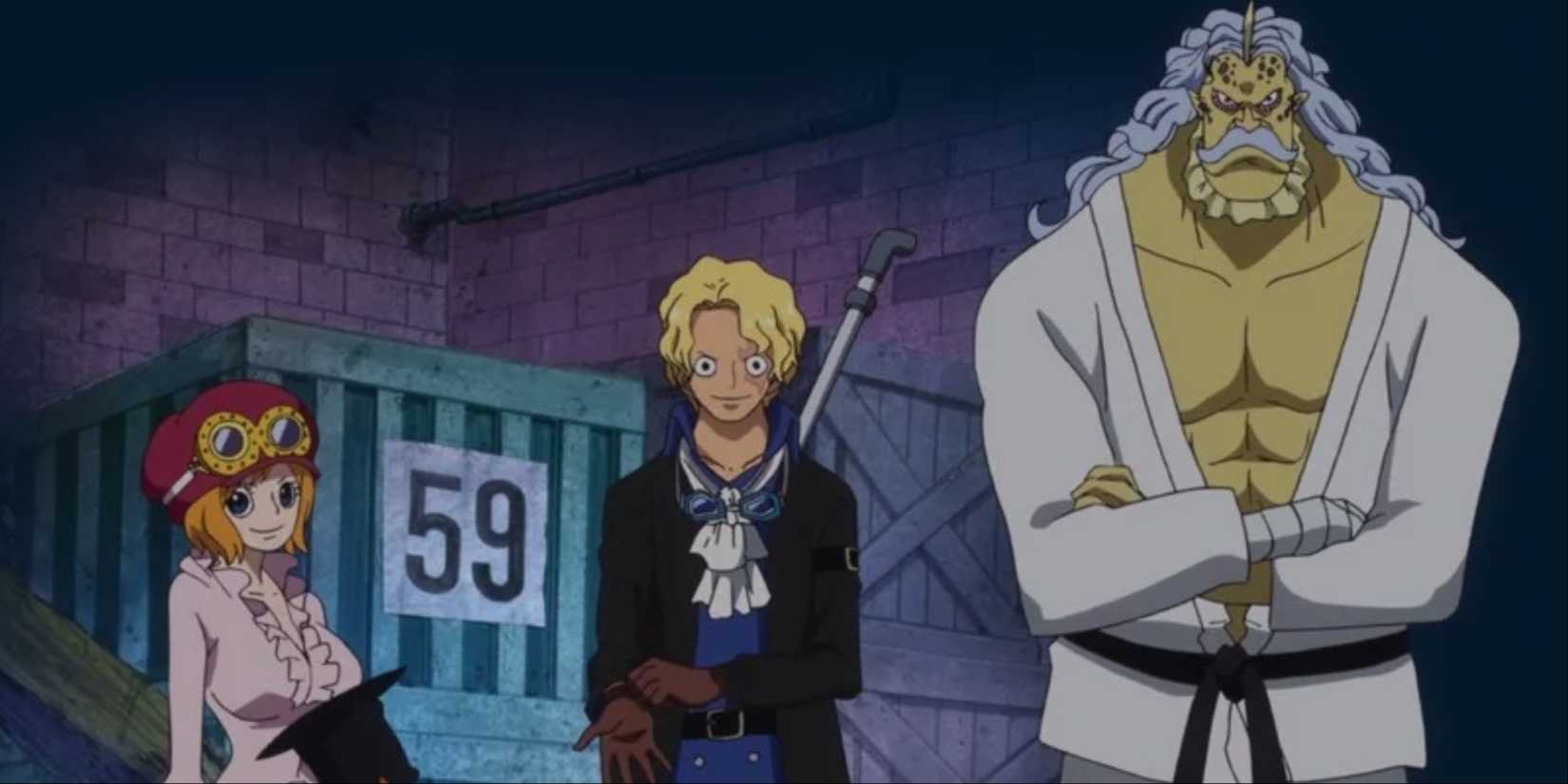 Sabo meeting with Koala & Hack in One Piece's Dressrosa Arc