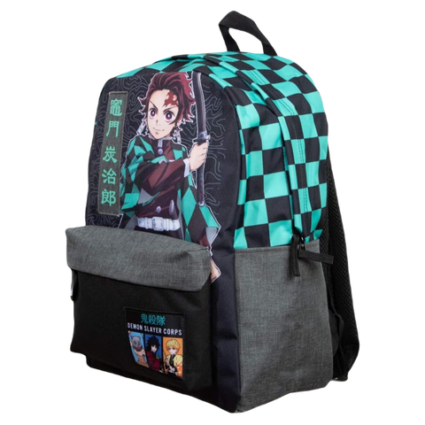 Bioworld Demon Slayer Tanjiro Checkered Backpack