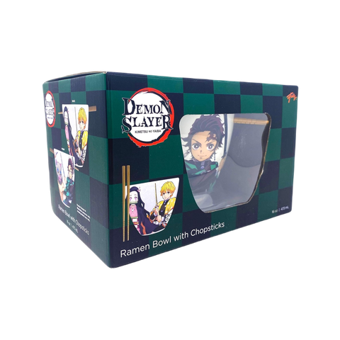 JUST FUNKY Demon Slayer Ramen Bowl with Chopsticks