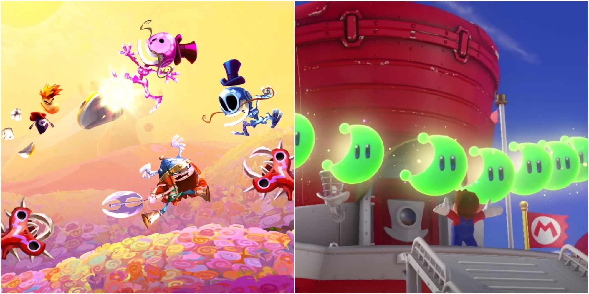 Rayman Legends and Mario Odyssey
