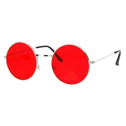 Daredevil vintage red sunglasses that make for a good dupe of the pair from the show.
