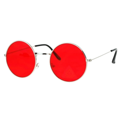 Daredevil vintage red sunglasses that make for a good dupe of the pair from the show.