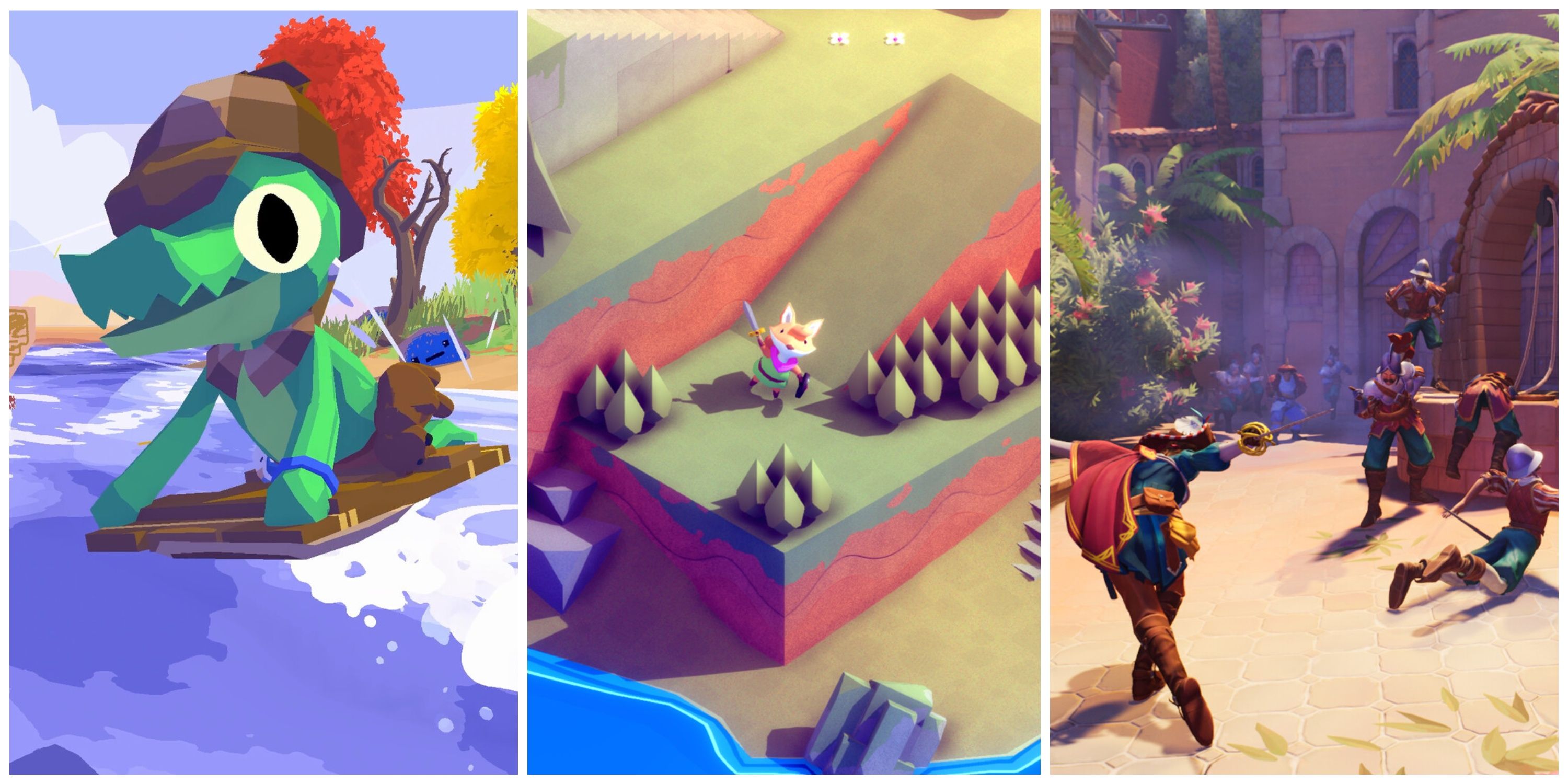 Bright and Colorful Indie Games (Featured Image) - Lil Gator Game + TUNIC + En Garde!
