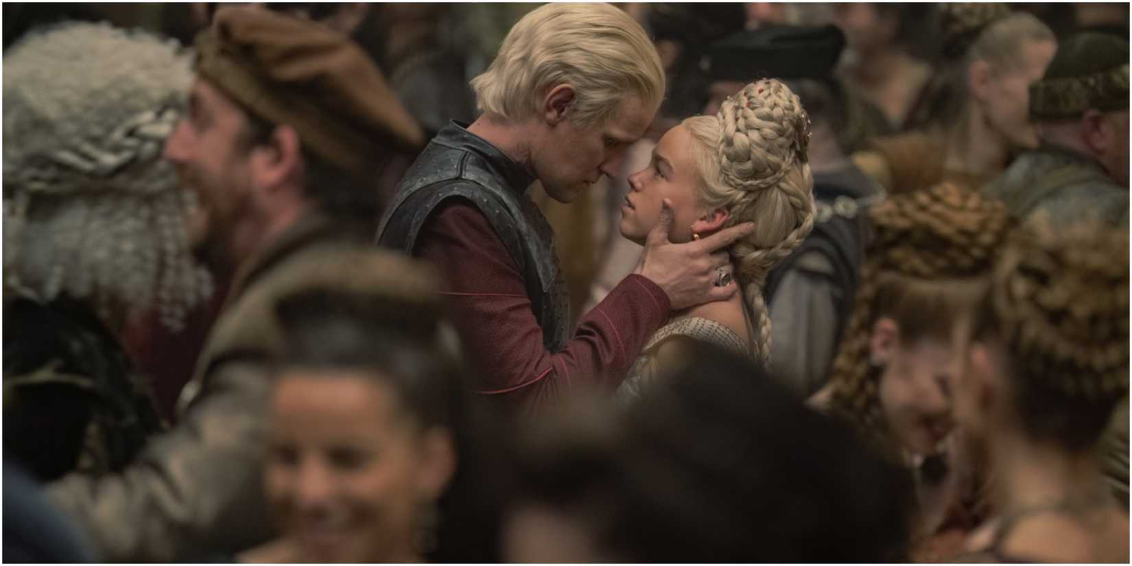 Daemon and Rhaenyra Targaryen in House of the Dragon.