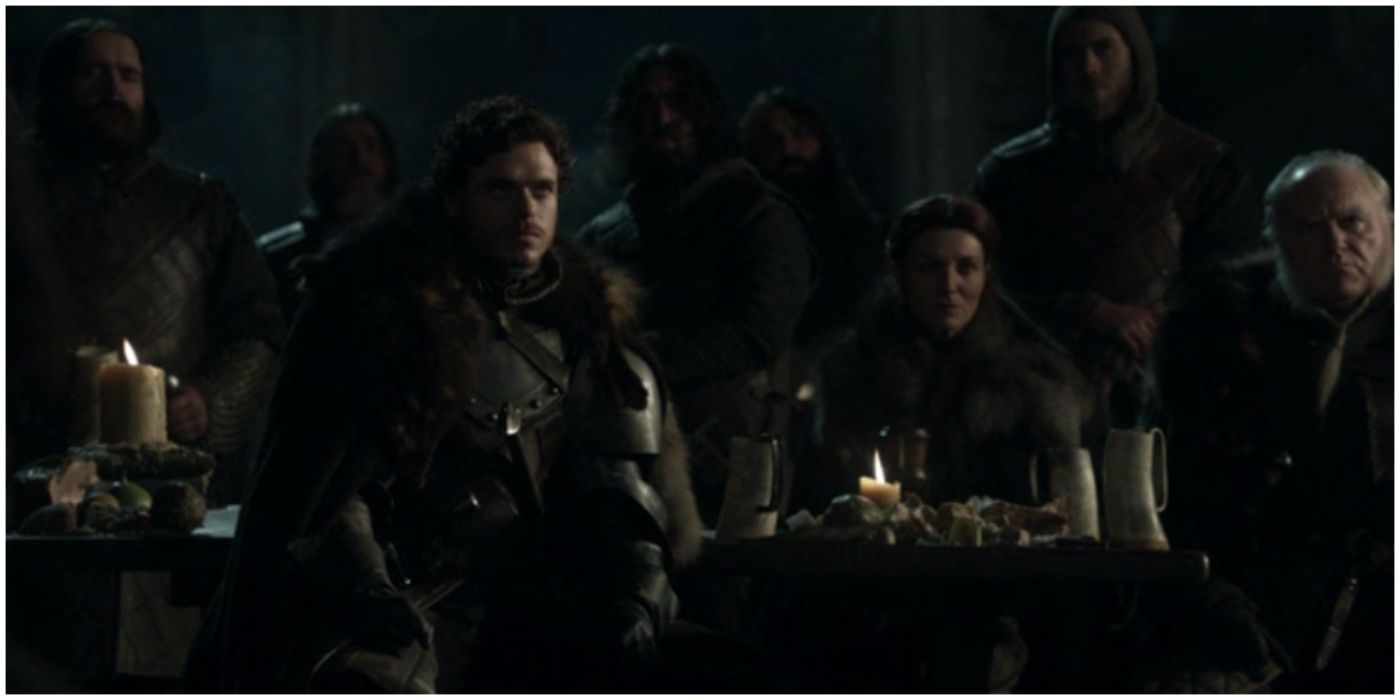Robb Stark at his encampment in Game of Thrones.