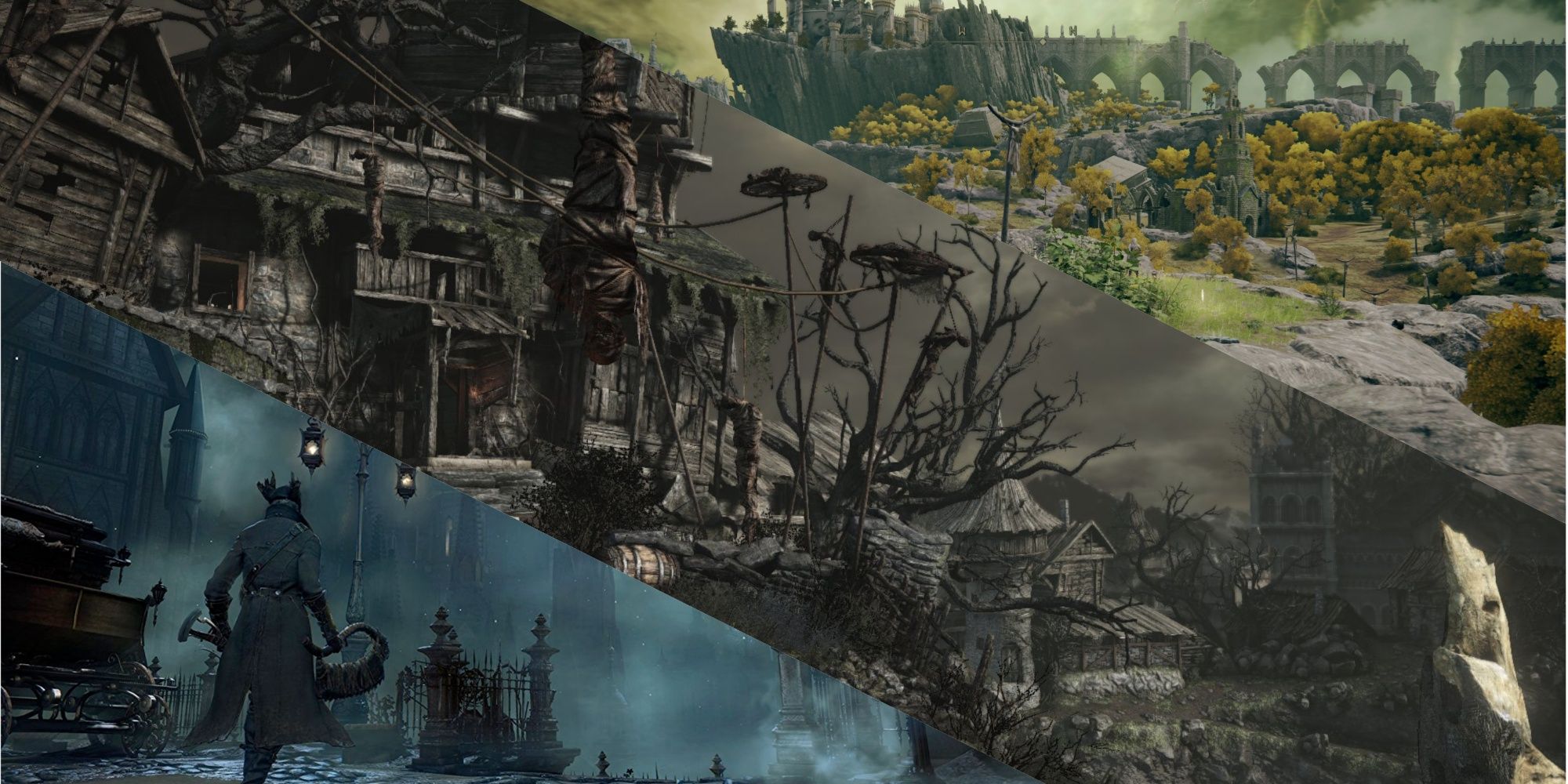 Bloodborne, Dark Souls 3, Elden Ring Environments