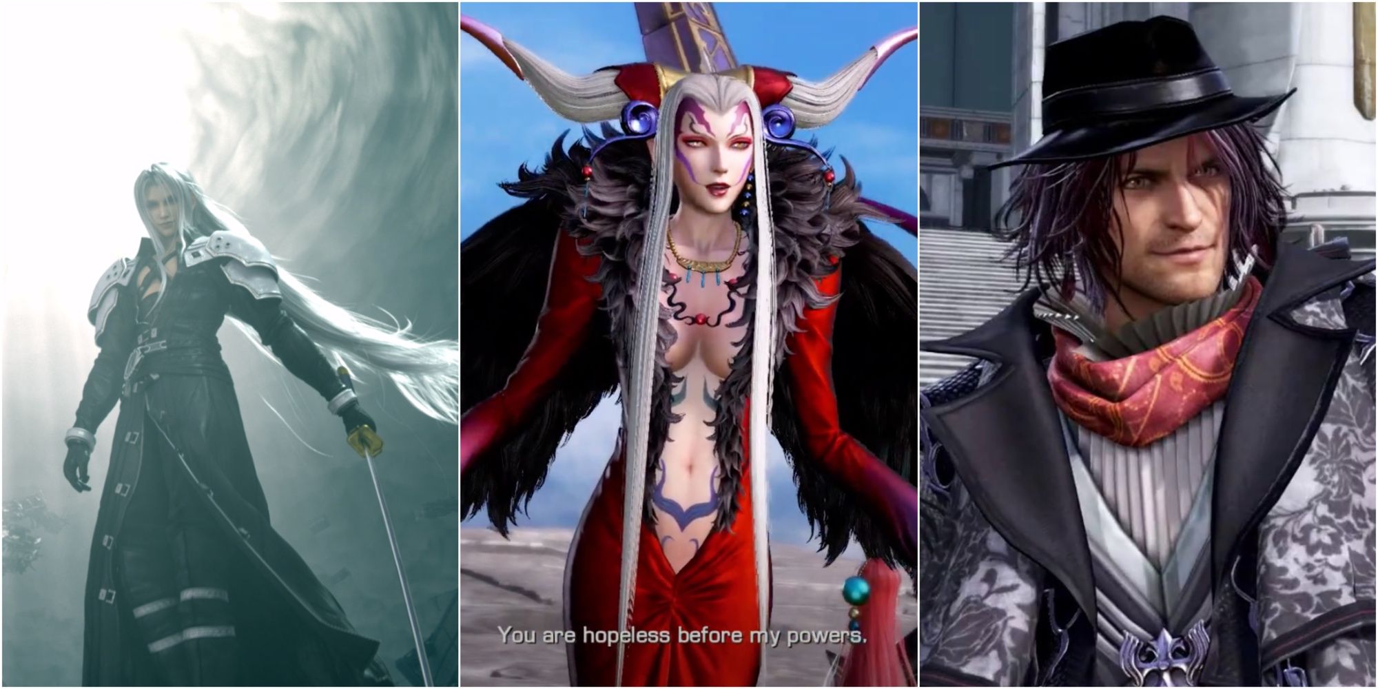 Sephiroth, Ultimecia, and Ardyn
