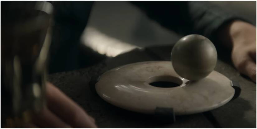 A spinning small council stone ball in House of the Dragon season 2 teaser trailer.