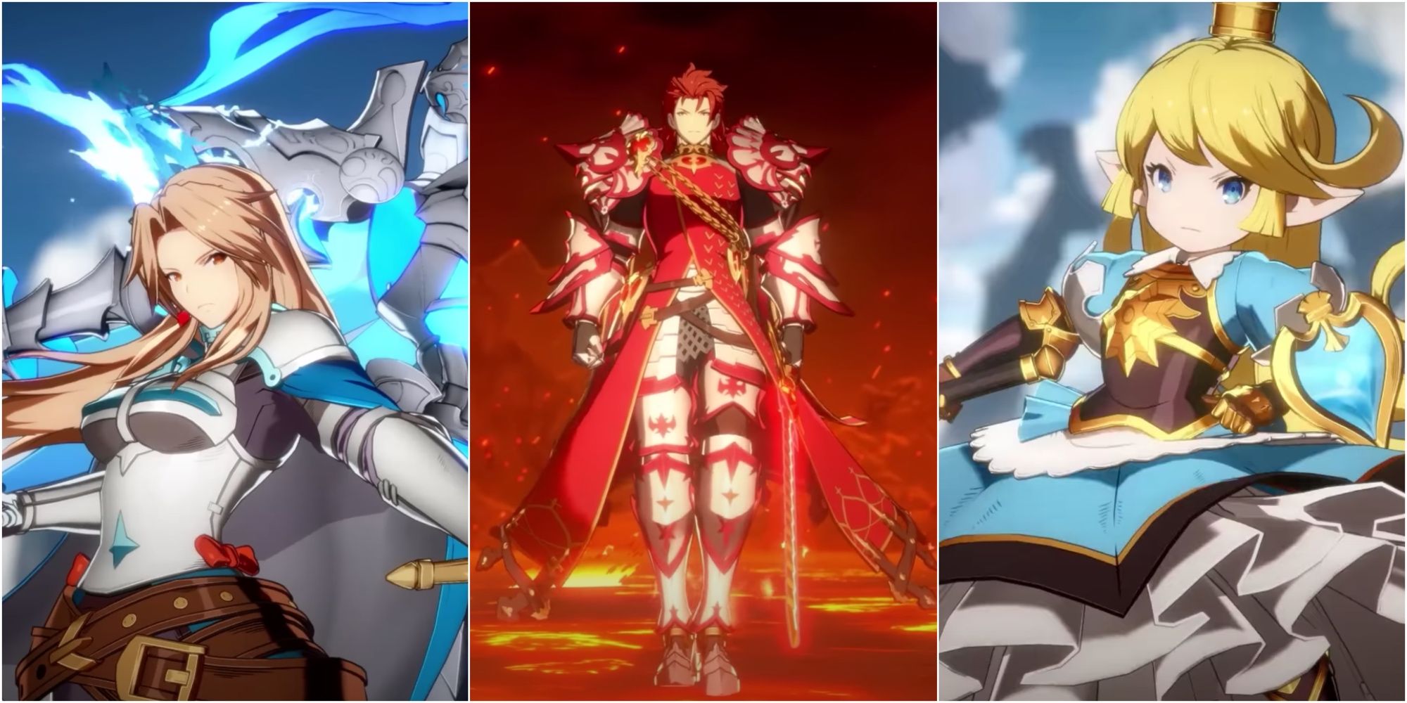 Multiple fighters from Granblue Fantasy Versus: Rising