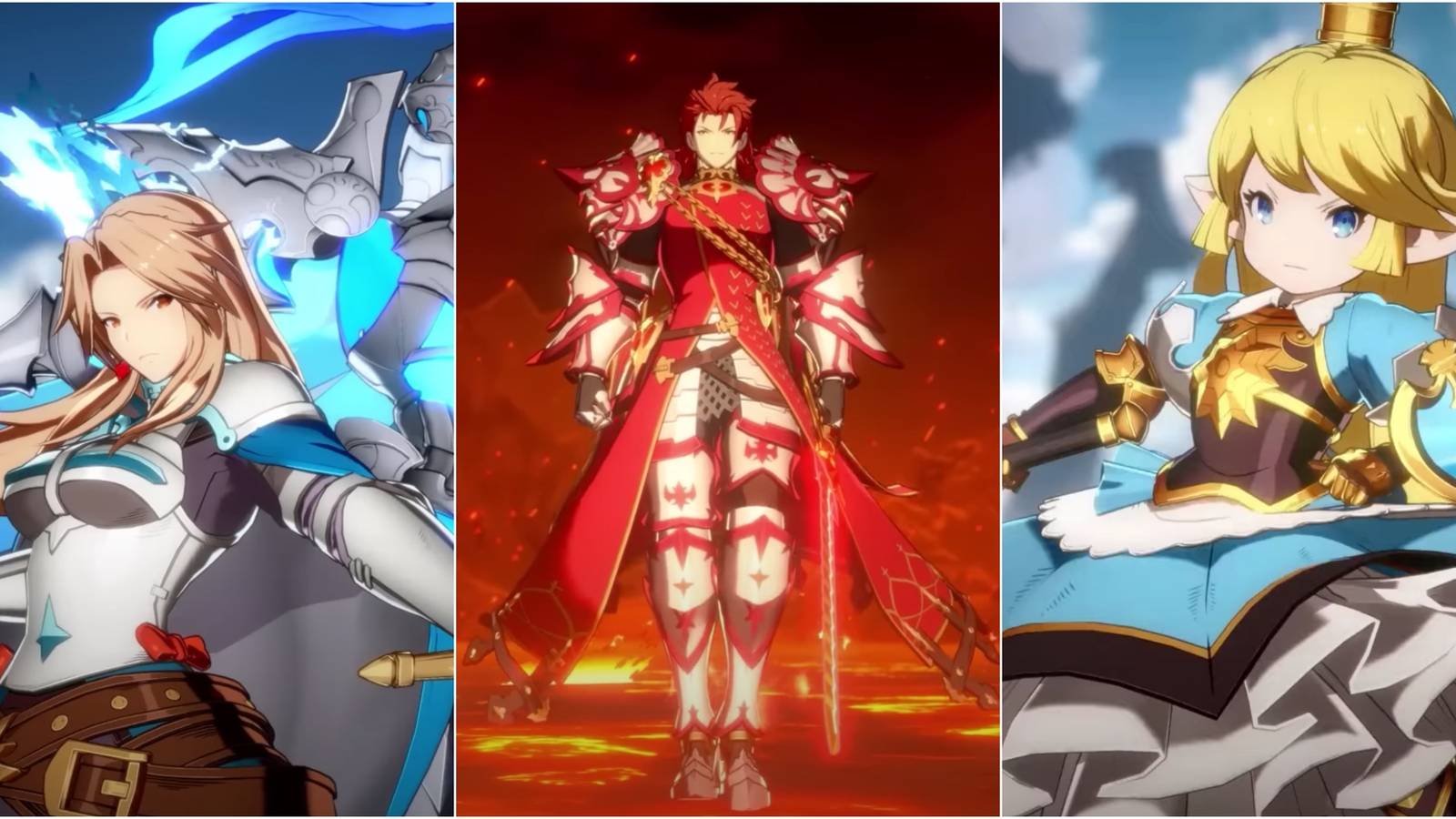 Multiple fighters from Granblue Fantasy Versus: Rising