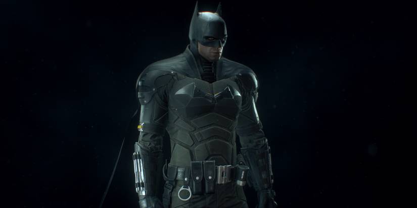 robert pattinson batman suit in arkham knight