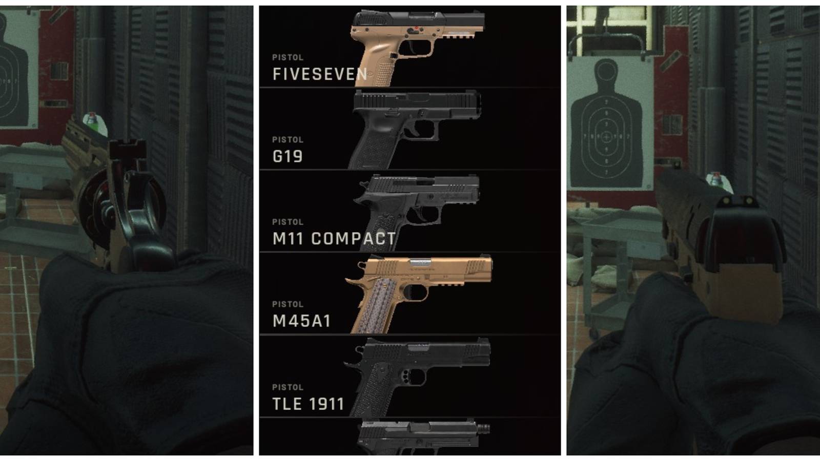 selection of pistols in ready or not