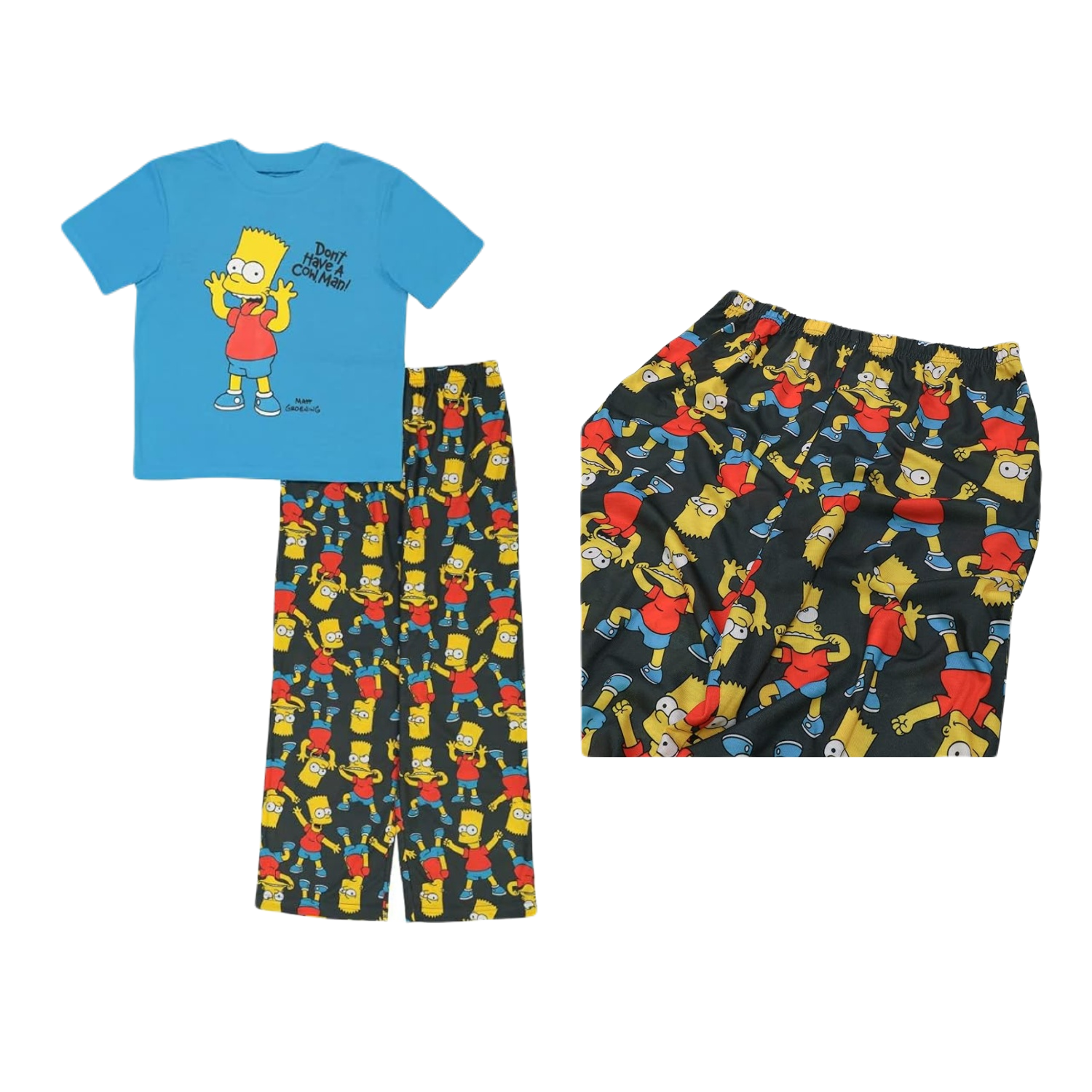 Simpsons Boys' 2-Piece Loose-fit Pajamas Set