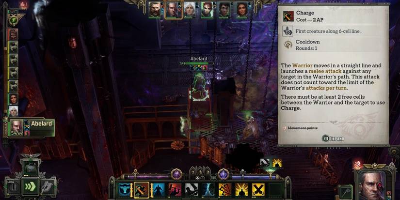 Abelard about to Charge