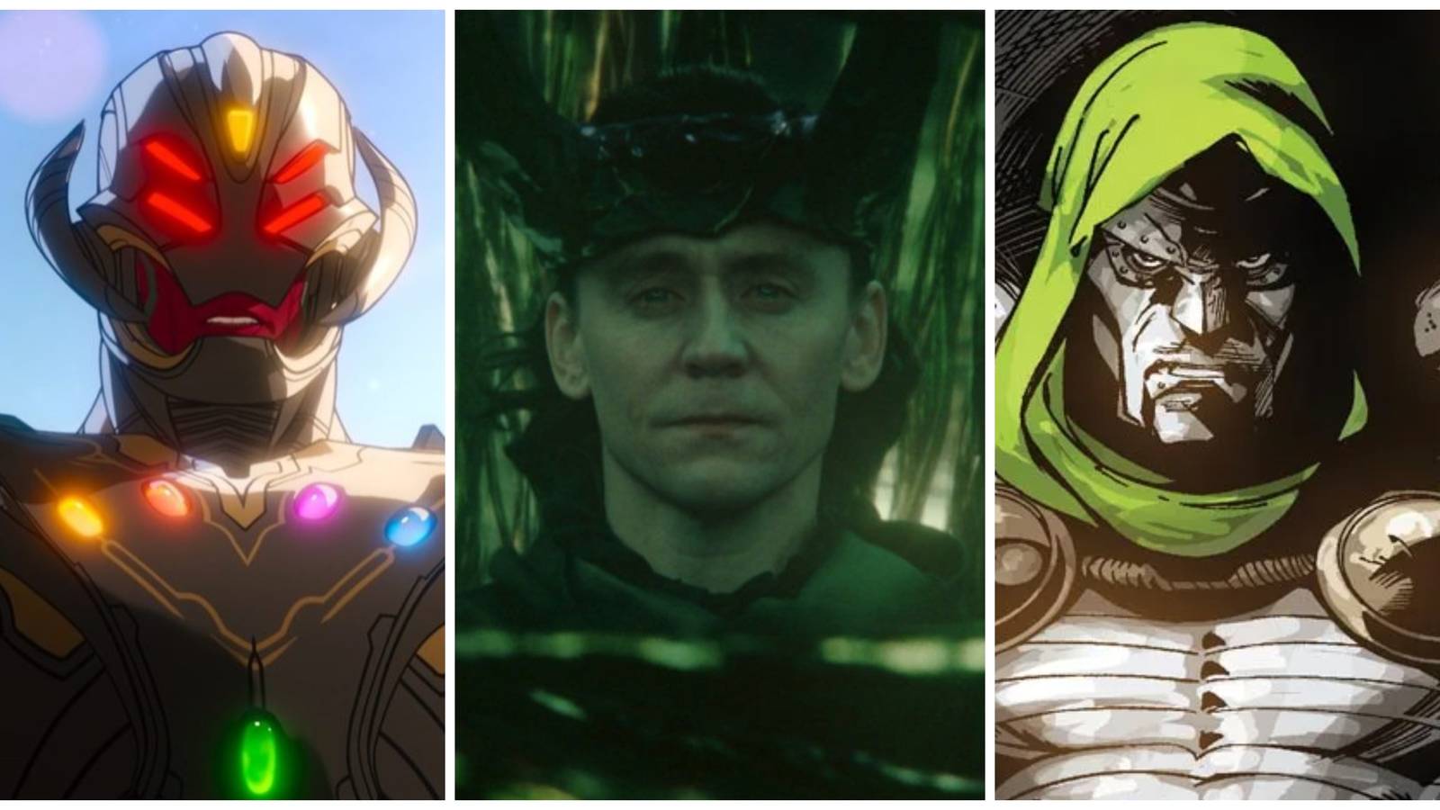 infinity ultron, loki, doctor doom