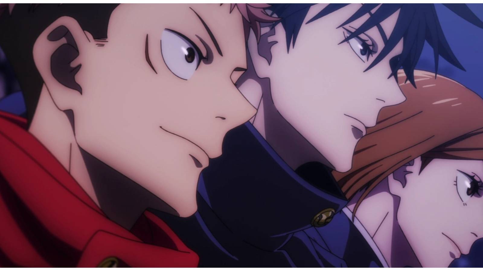 Yuji Itadori, Megumi Fushiguro, and Nobara Kugisaki