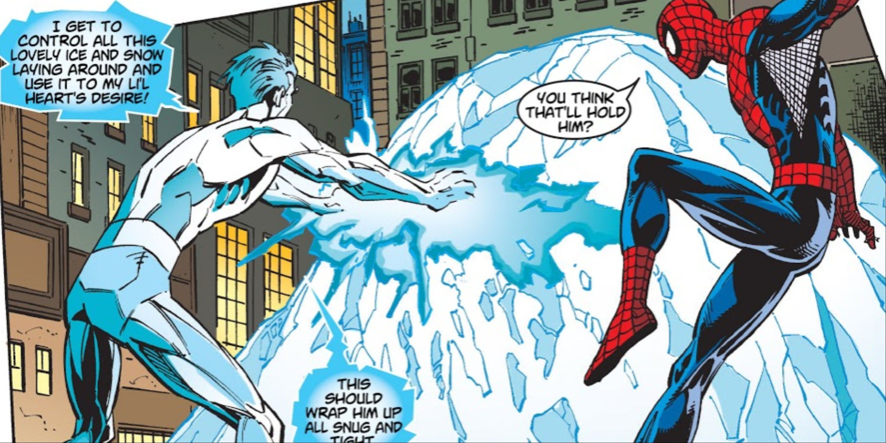 ice-man and spider-man in marvel comics