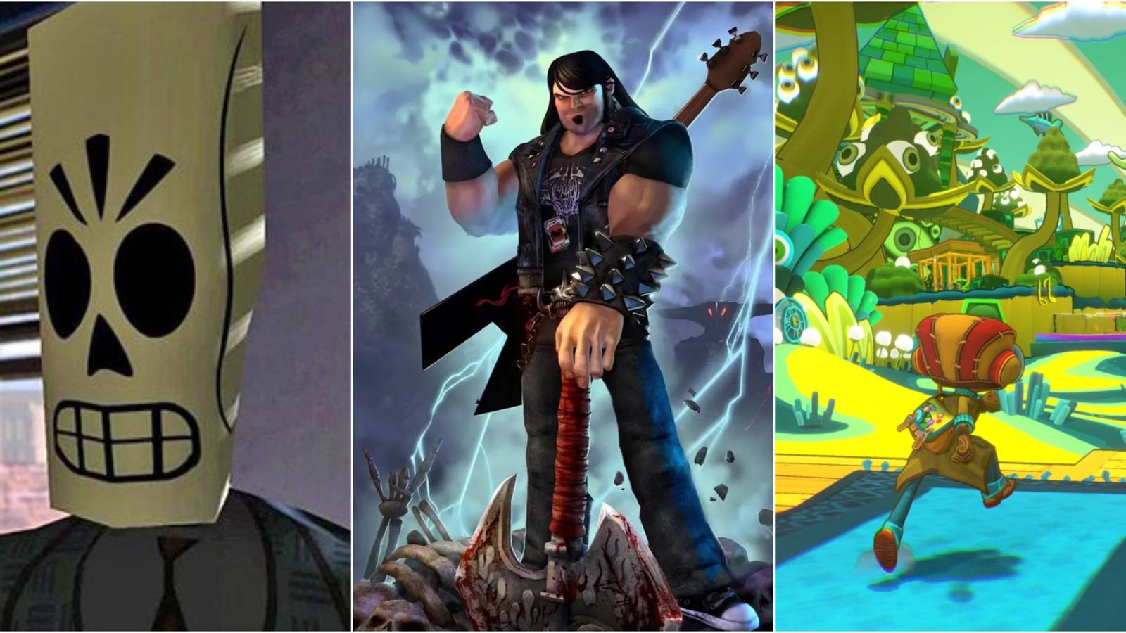 Grim Fandango, Brutal Legend, and Psychonauts 
