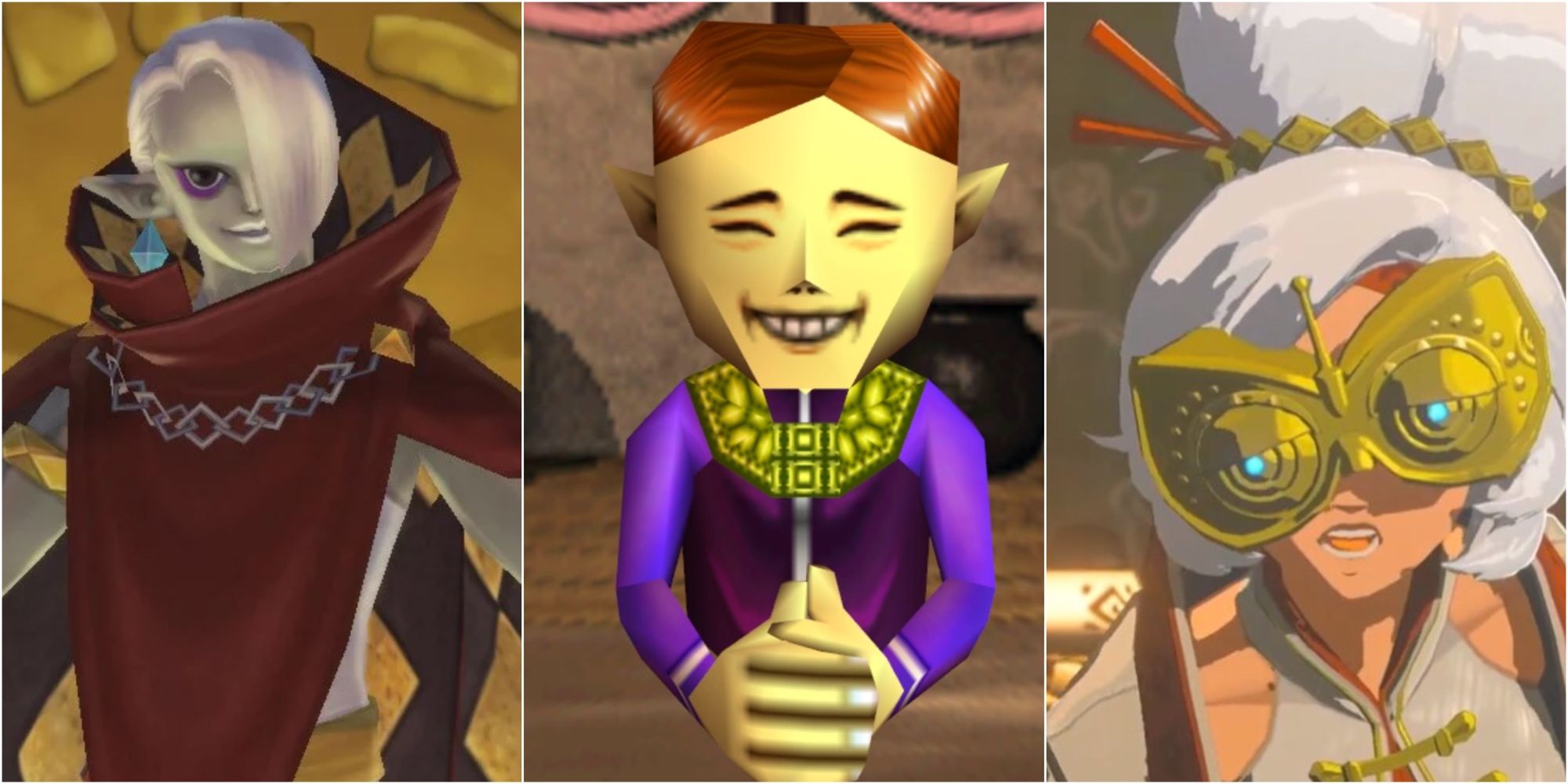 Ghirahim, Happy Mask Salesman, and Purah 