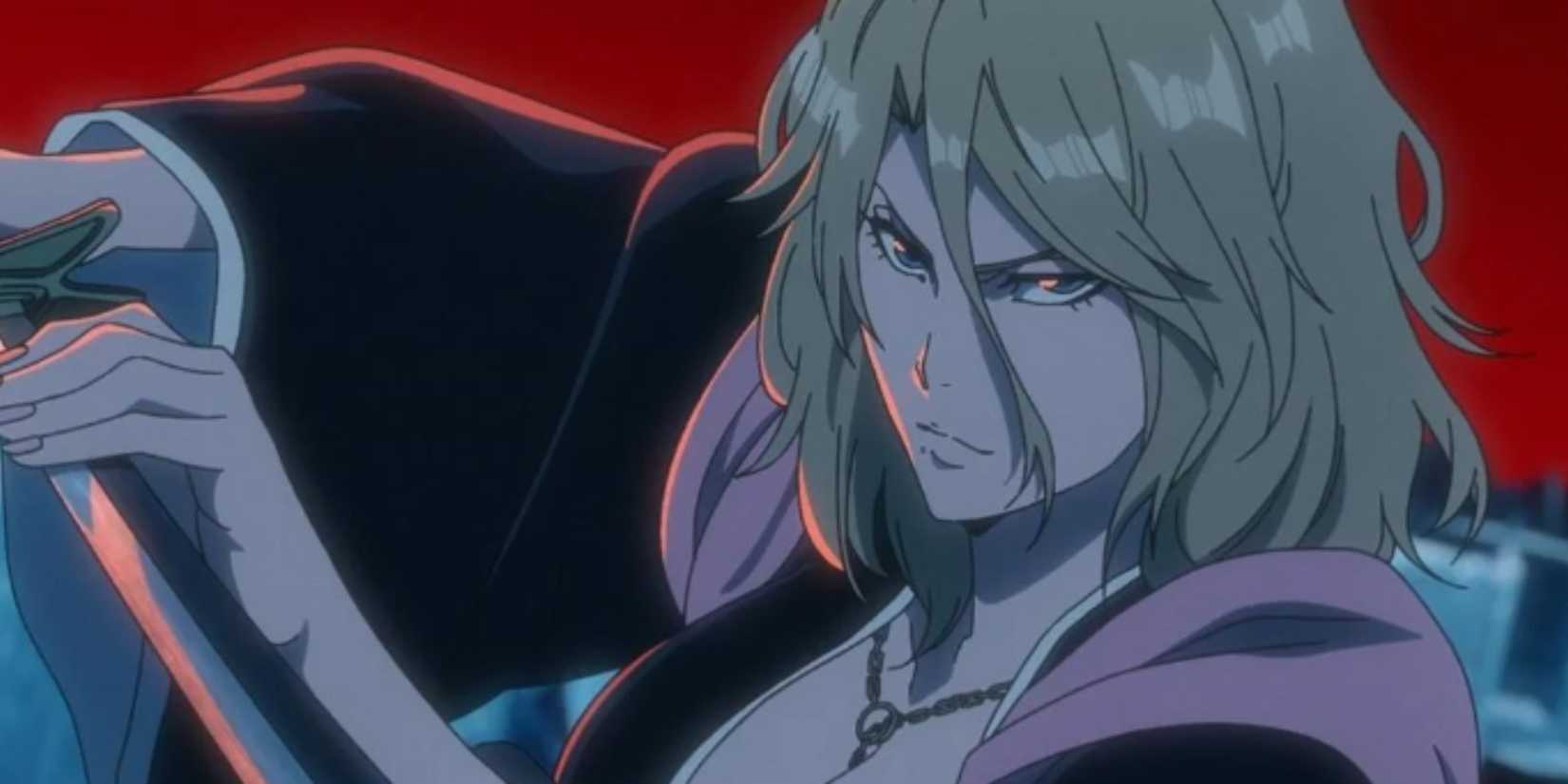 Rangiku releasing Haineko's Shikai while fighting Bazz-B with Toshiro in Bleach The Thousand-Year Blood War