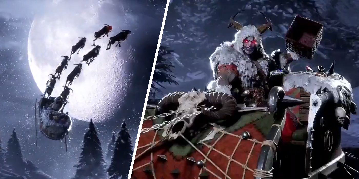 Stills from the Christmas fatality in MK1