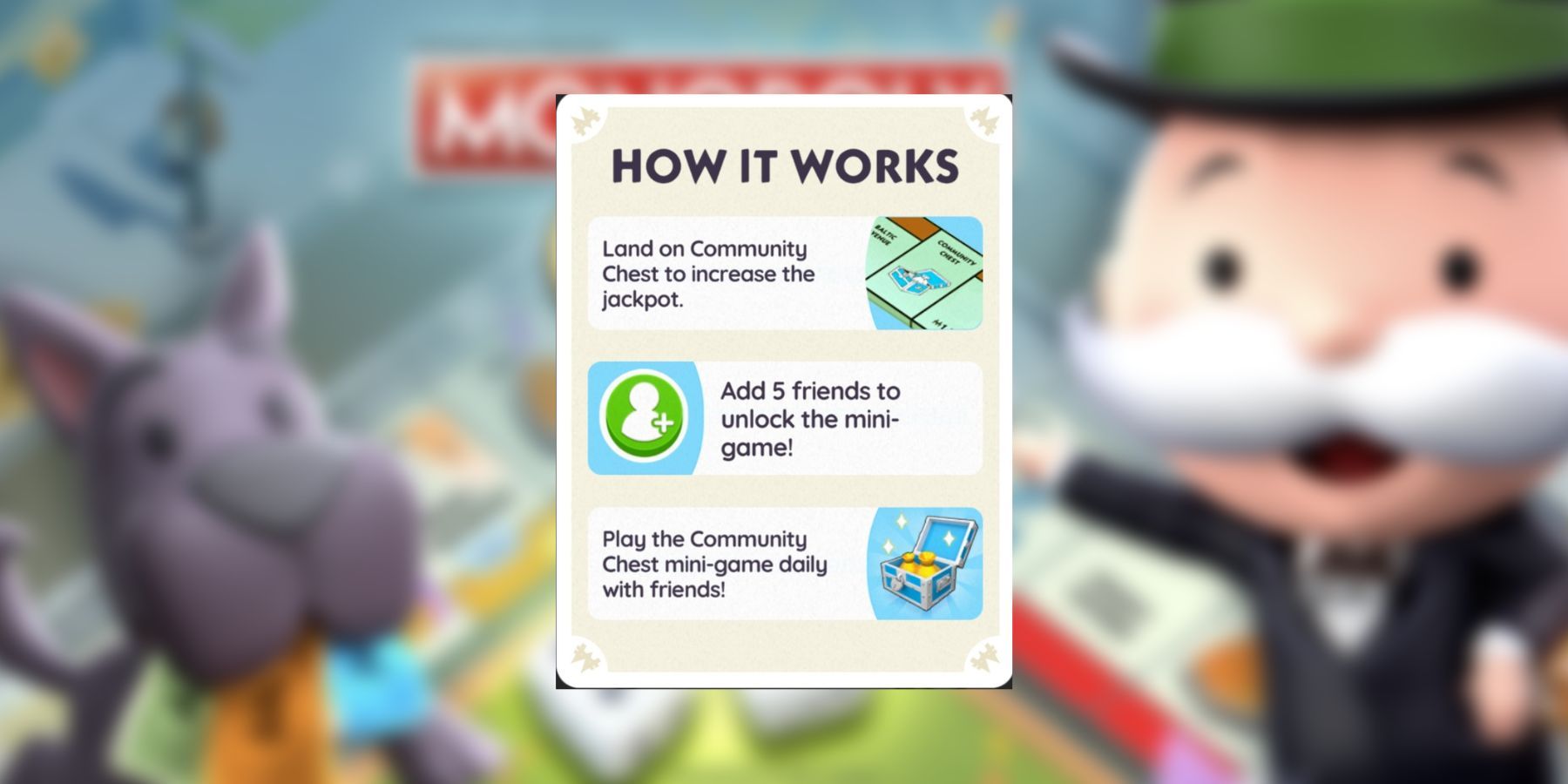 how community chest works in monopoly go.