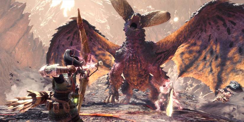 Players hunting a Nergigante in Monster Hunter World