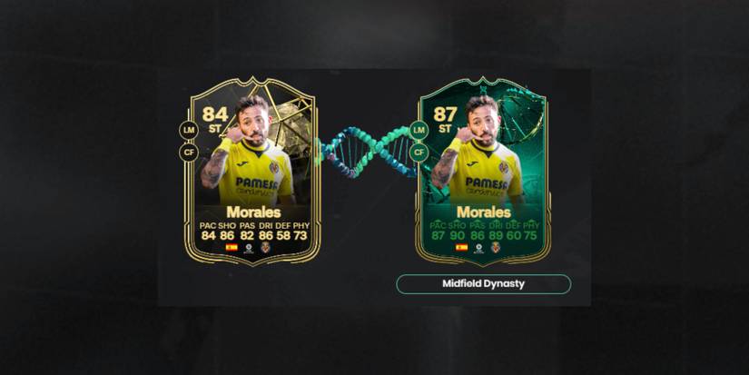 Morales player card showing he is among the best Best Midfield Dynasty Players in EA Sports FC 24