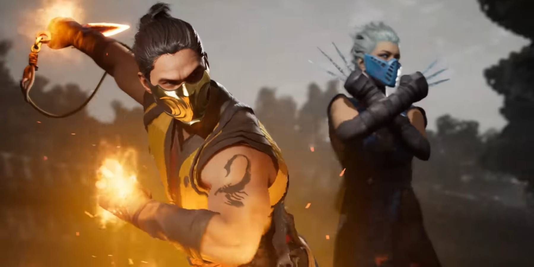 Scorpion and Frost from Mortal Kombat 1