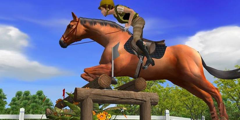 My Horse and Me 2 leaping over obstacle