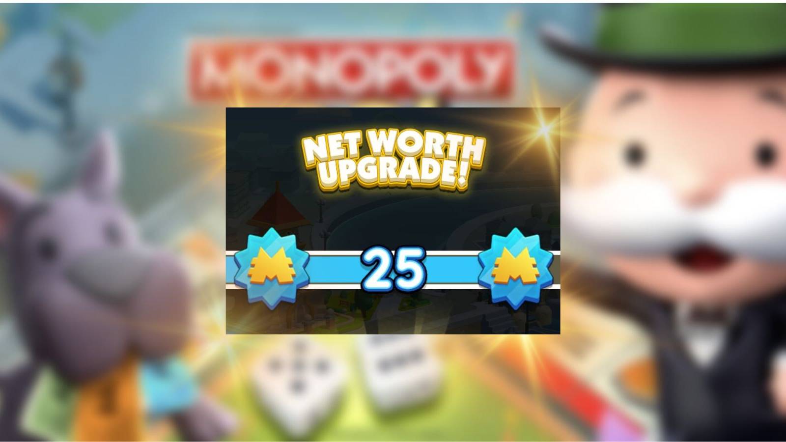 monopoly go net worth upgrade screen.