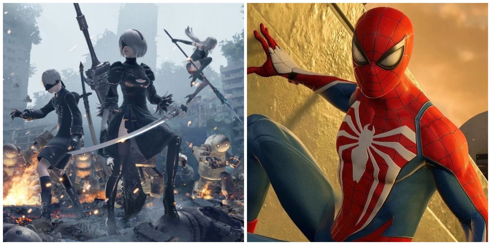 NieR Automata and Marvel's Spider-Man 2