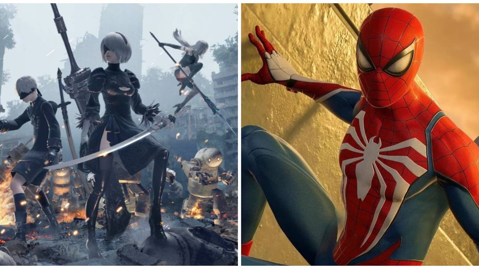 NieR Automata and Marvel's Spider-Man 2