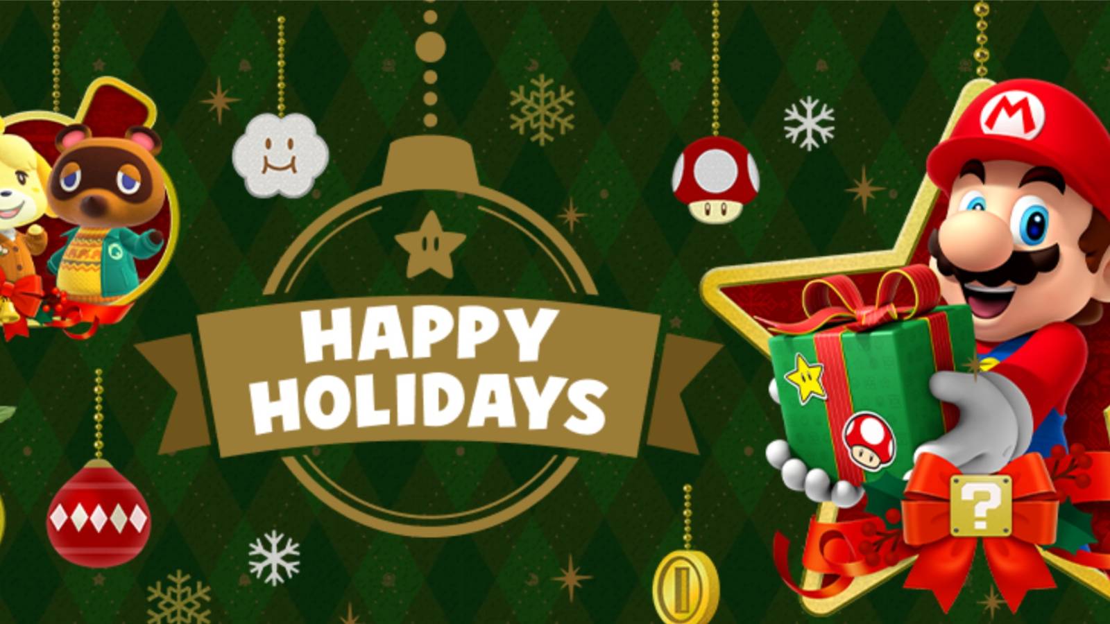 mario and nintendo wallpaper happy holidays