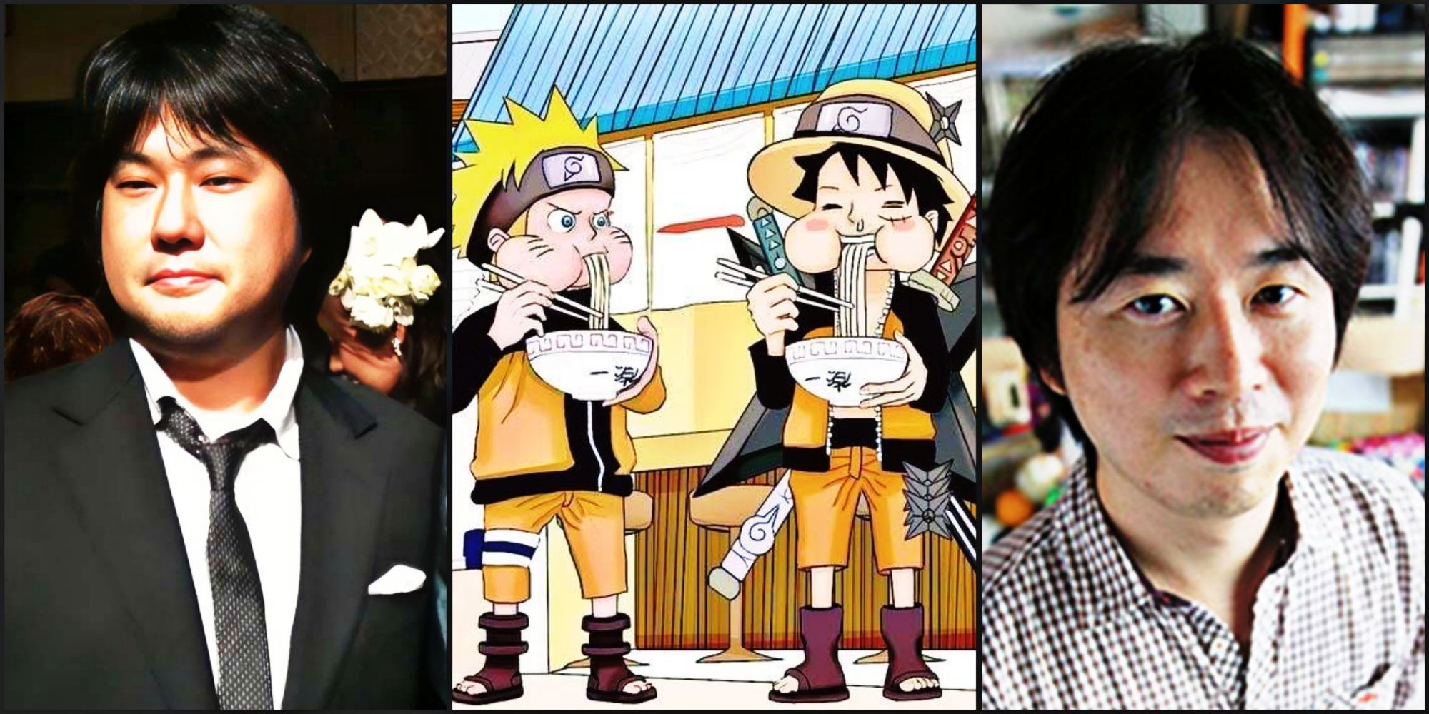 Oda and Kishimoto One Piece Naruto