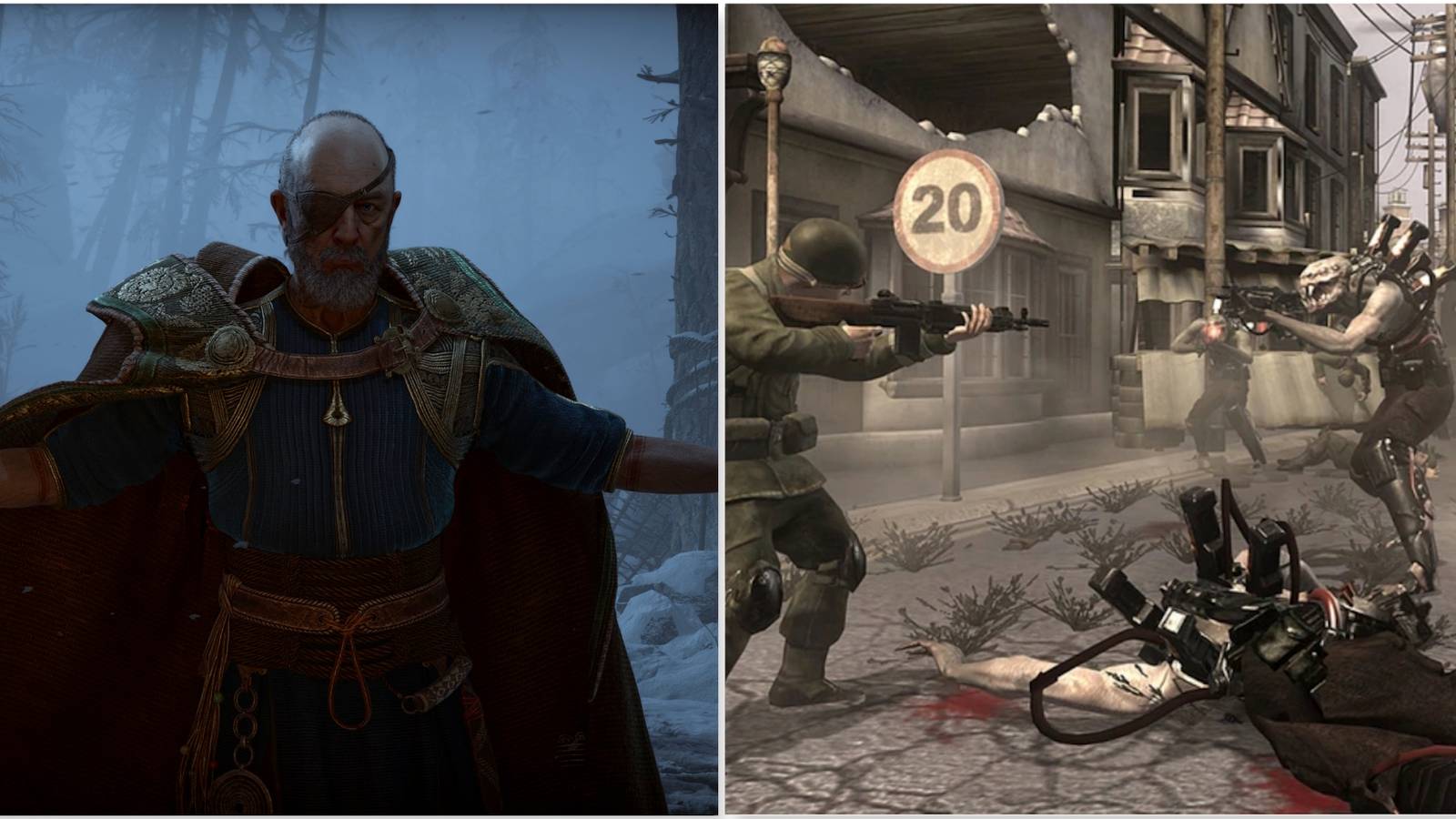 Odin in God of War Ragnarok and Fighting enemies in Resistance Fall Of Man