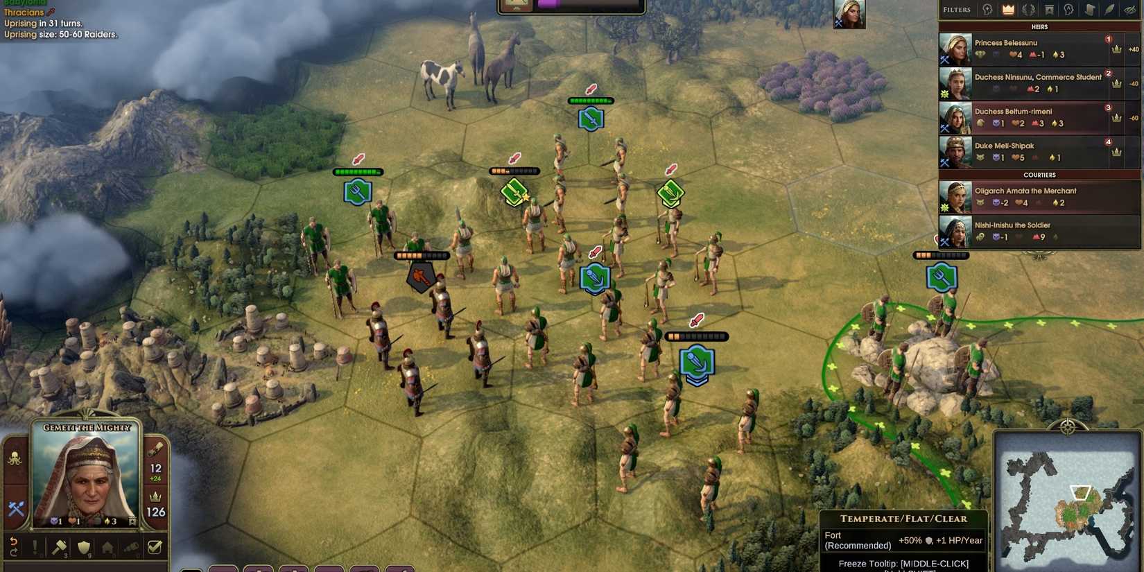 Battle layout of Old World