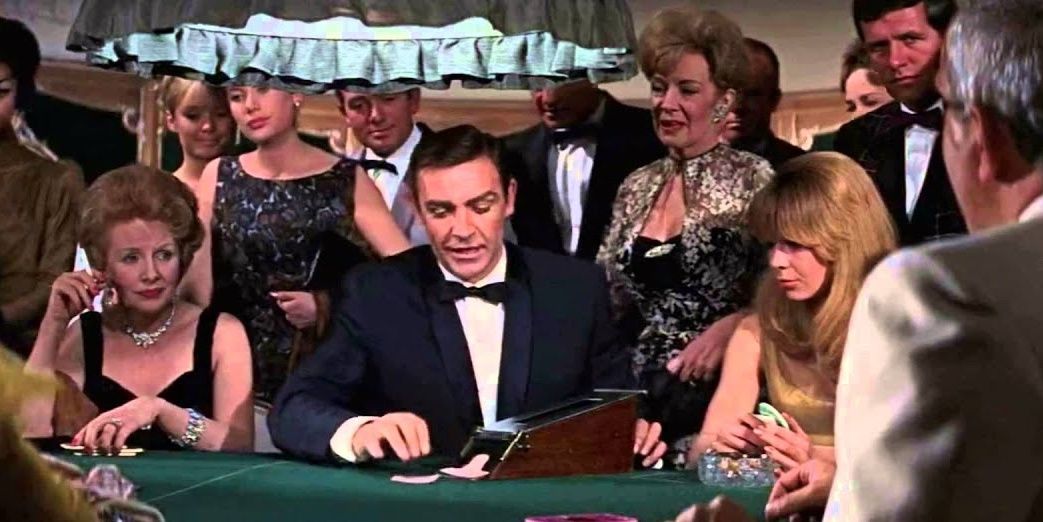 An image of James Bond playing poker in On Her Majesty's Secret Service