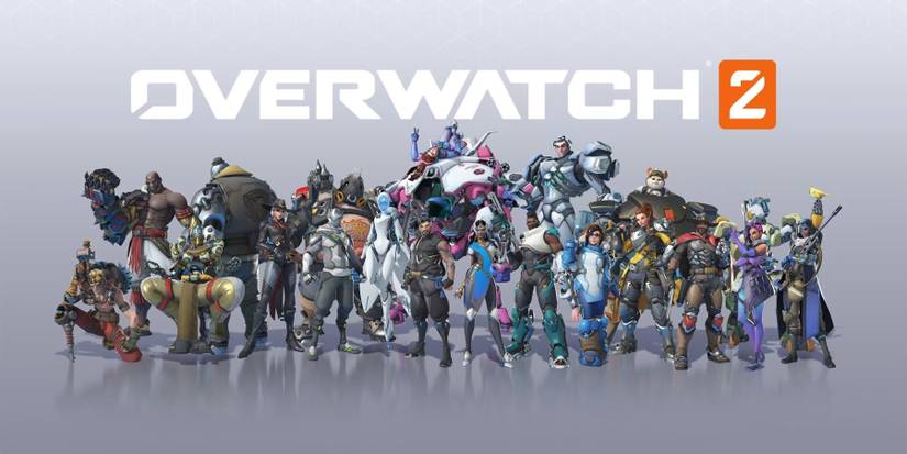 heroes of overwatch 2 posing under the game's logo