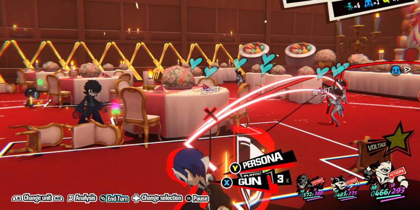 Joker, Morgana, and Yusuke about to engage some enemies