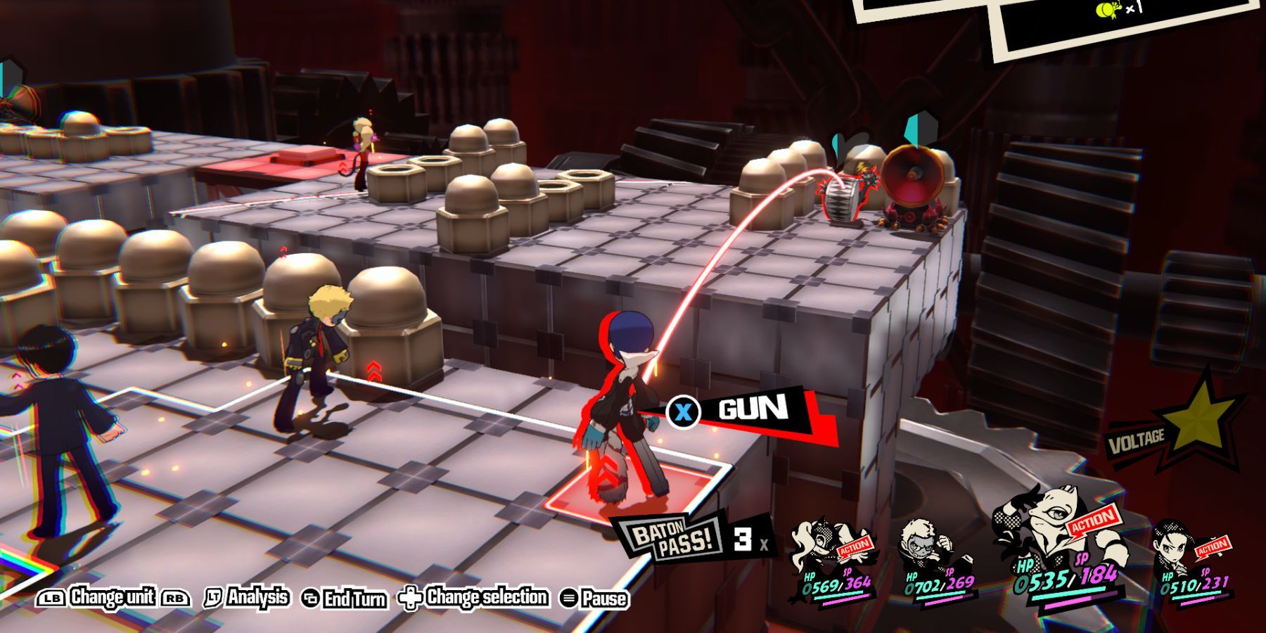Ann, Ryuji, and Yusuke about to attack an enemy