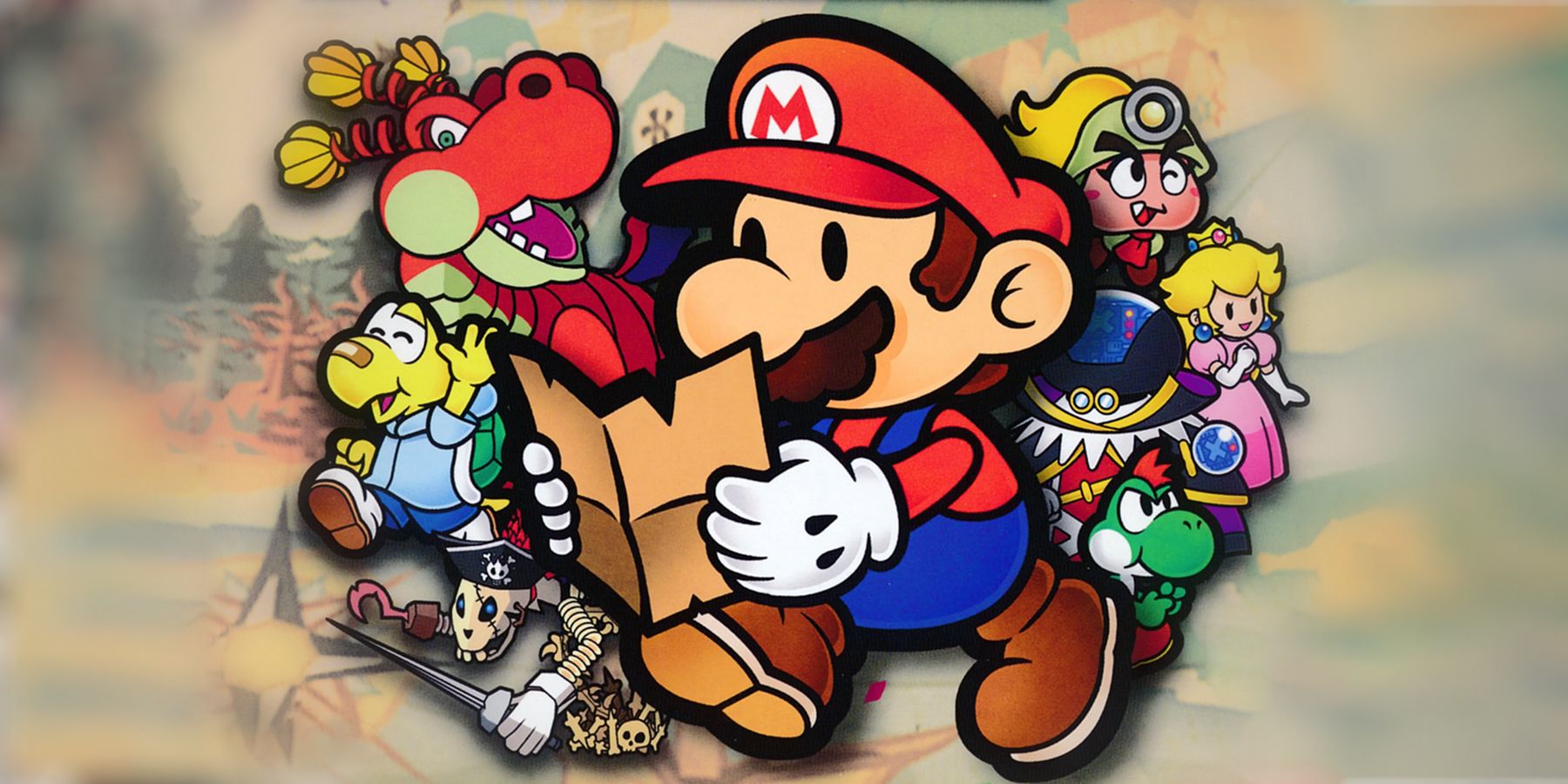 Paper Mario The Thousand-Year Door cover artwork crop with lens blur