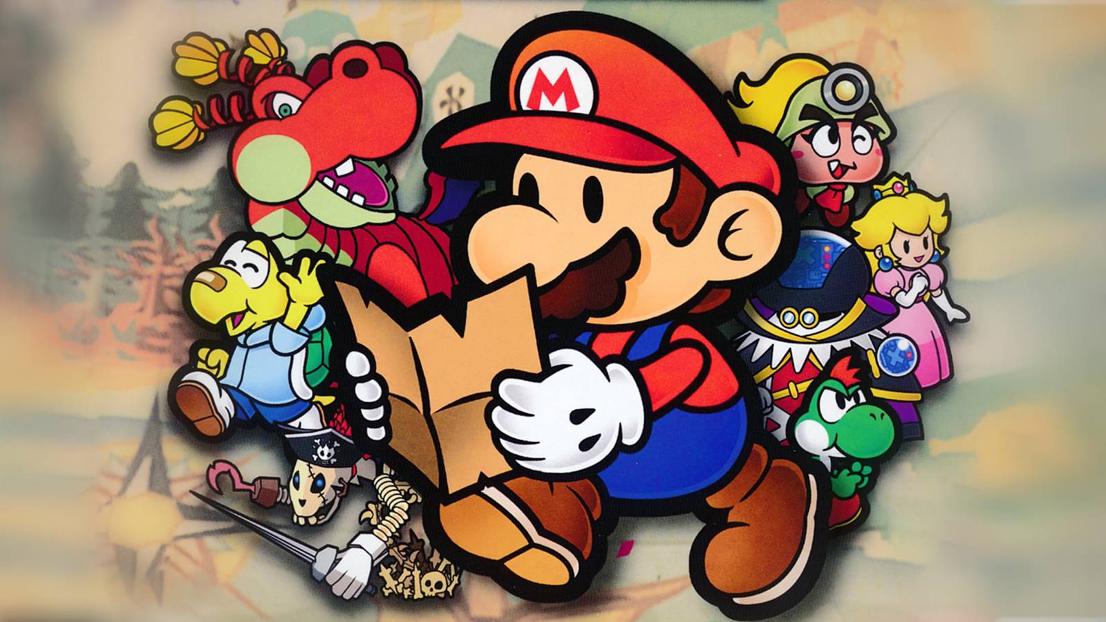 Paper Mario The Thousand-Year Door cover artwork crop with lens blur