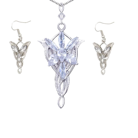 Pendant and earrings