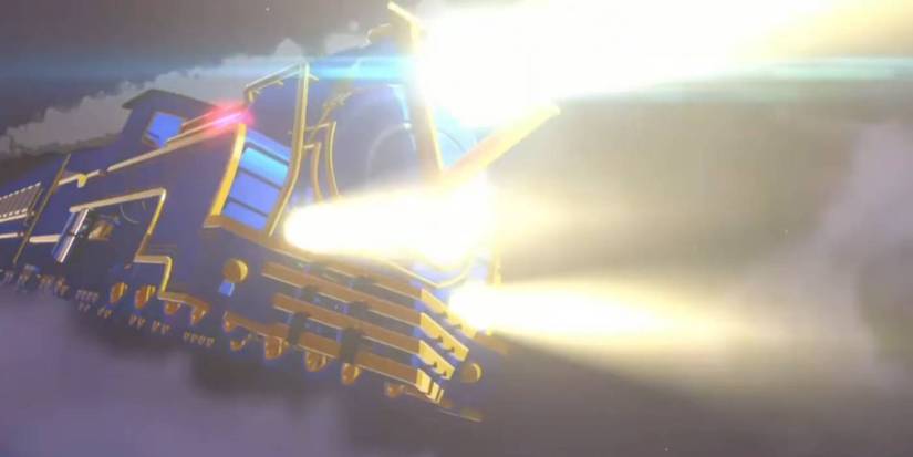 The Velvet Room train flying in Persona 5 Tactica