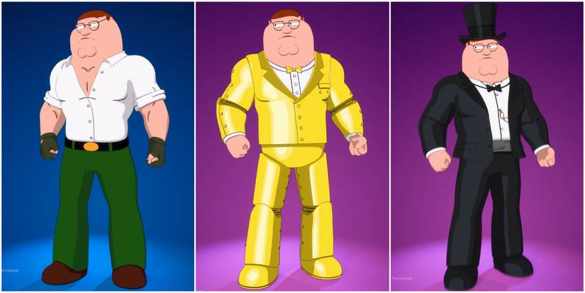 peter griffin battle pass skin all alternative styles