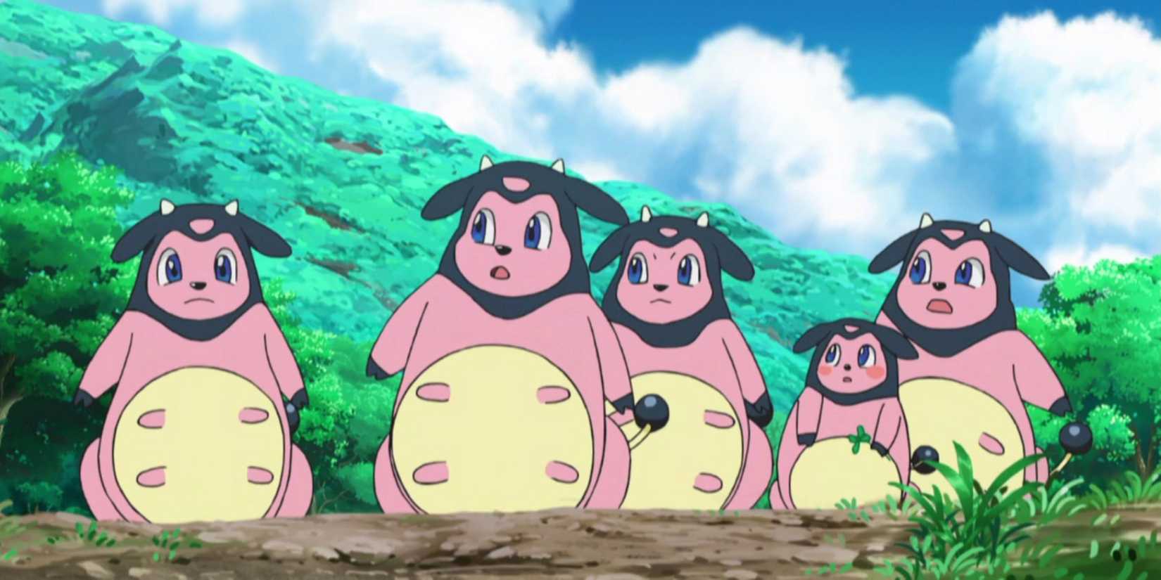 pokemon anime miltank group