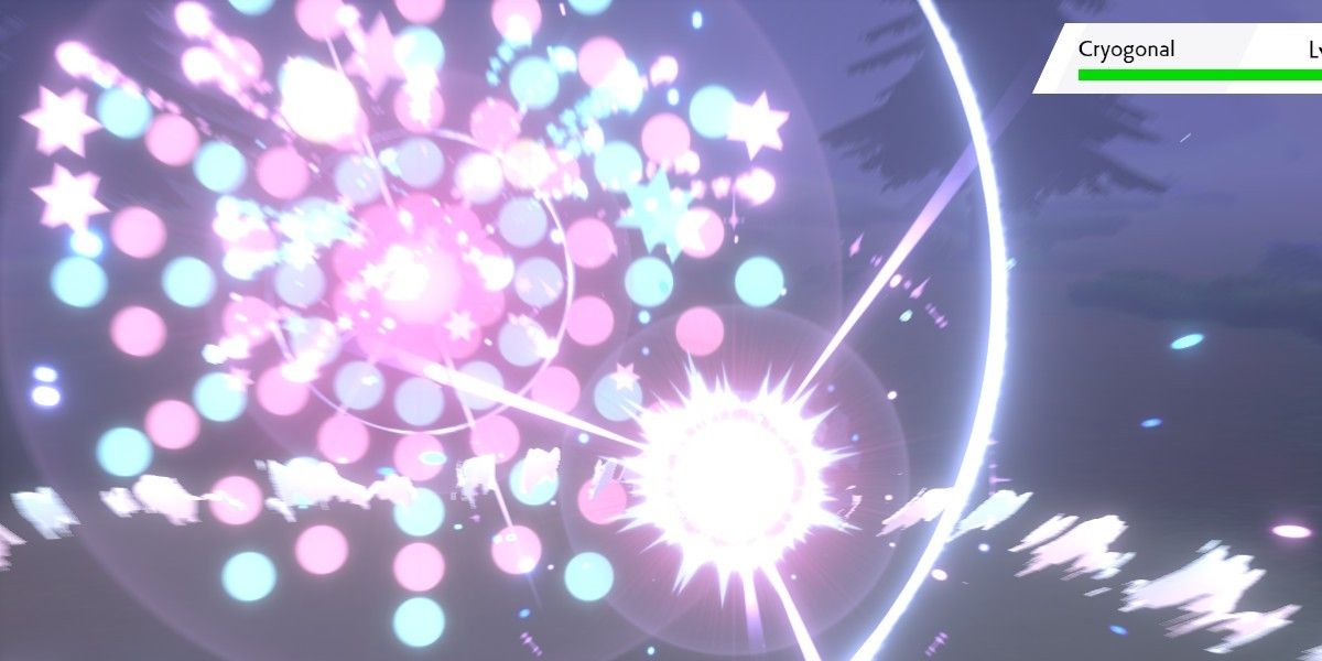 Pokemon move Mind Blown glowing orbs in circle