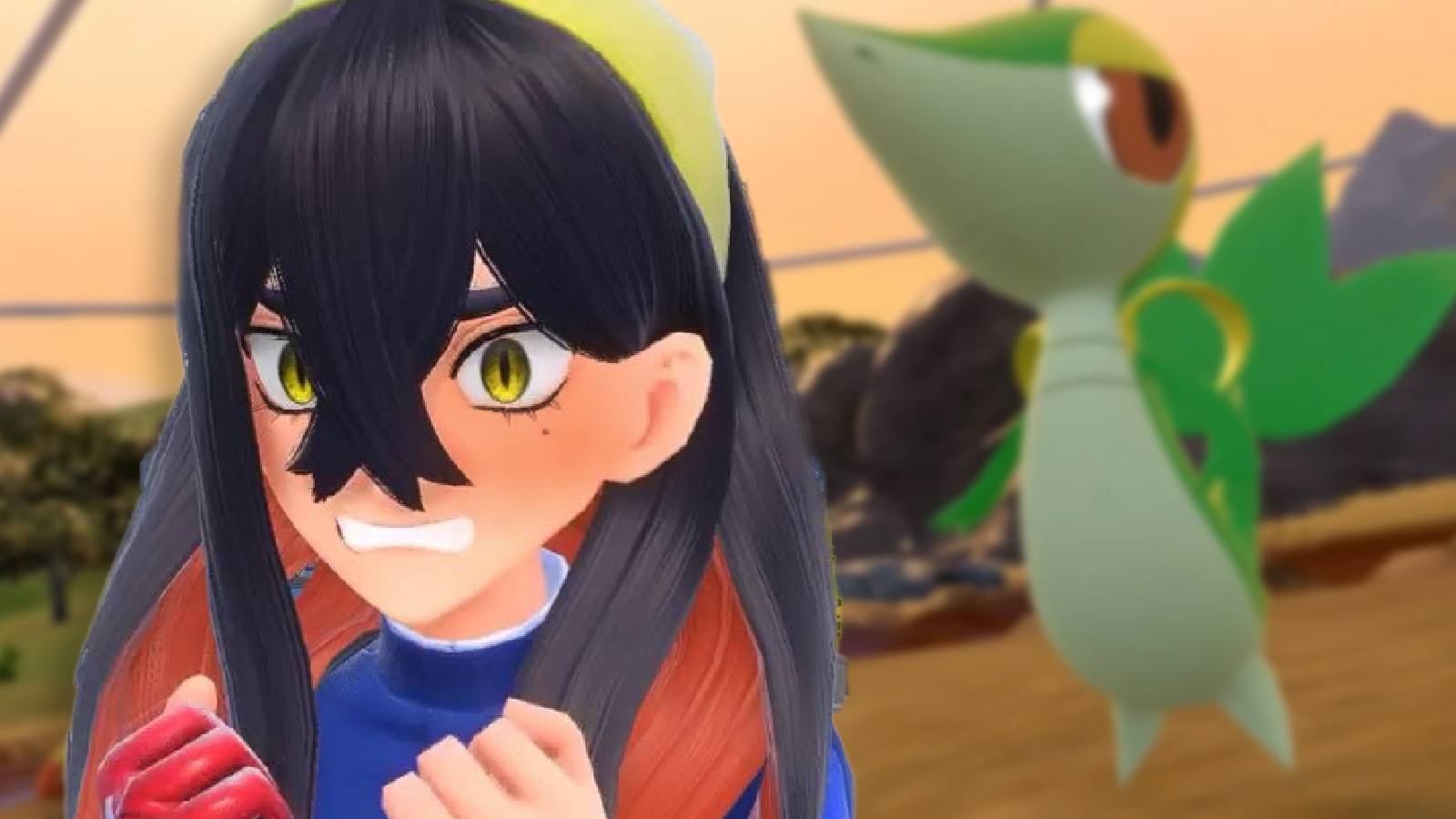 pokemon-scarlet-and-violet-carmine-snivy-angry